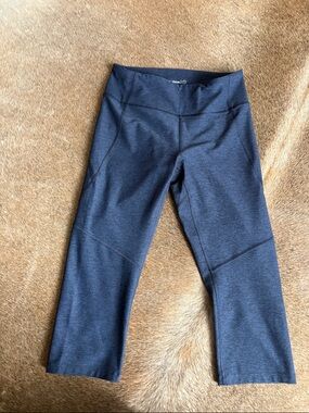 Outdoor Voices Navy Blue High-Waist Cropped Leggings
